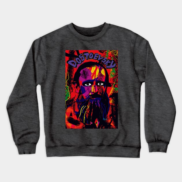 Fyodor Dostoevsky - Crime and Punishment Crewneck Sweatshirt by Exile Kings 